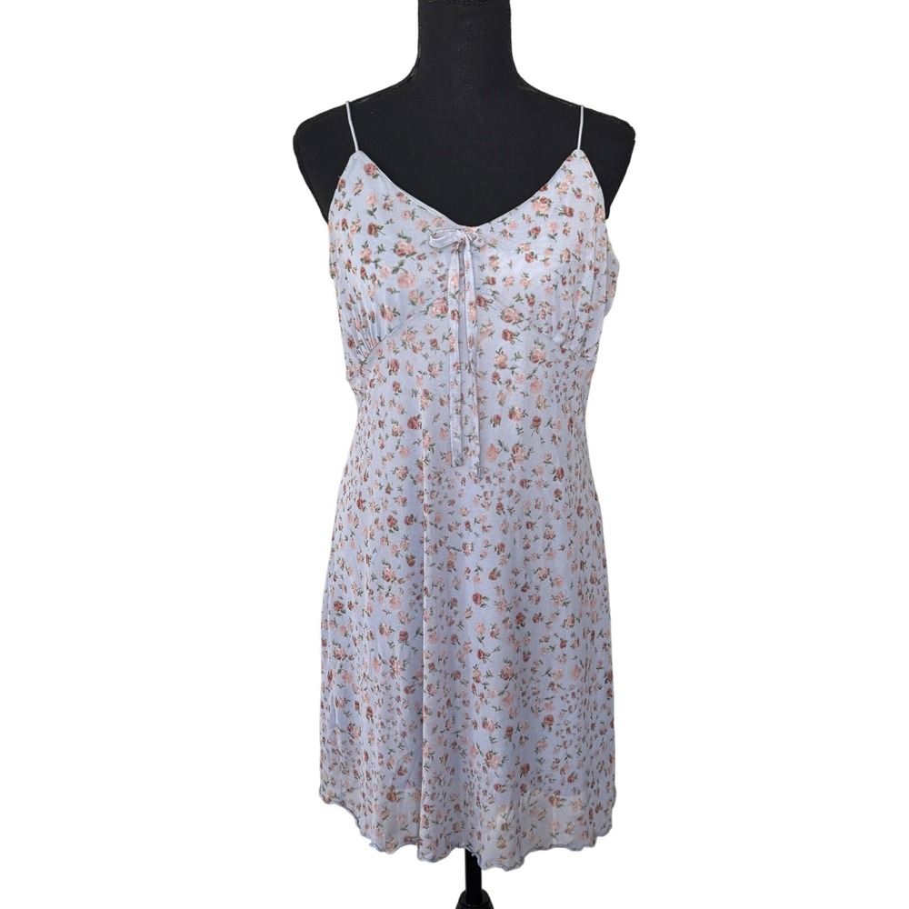 No Comment Womens Y2K Floral Fairy Babydoll Dress Size XL Boho Dainty Romantic